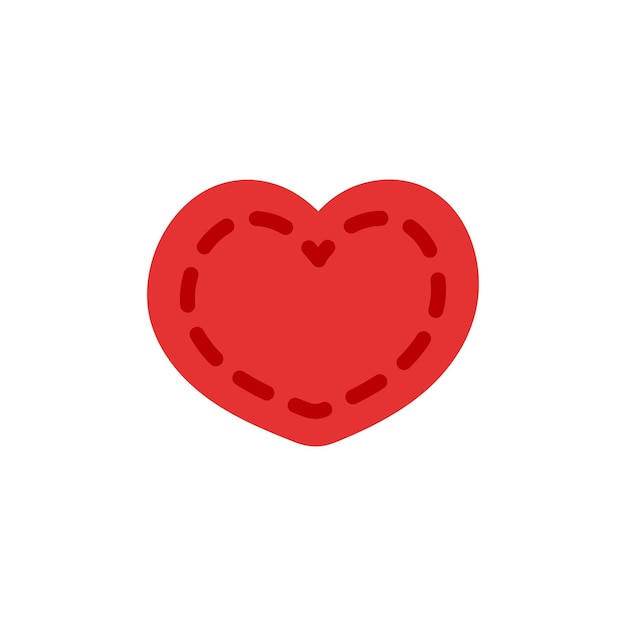 Hand drawn cute heart Vector Valentine's day clipart