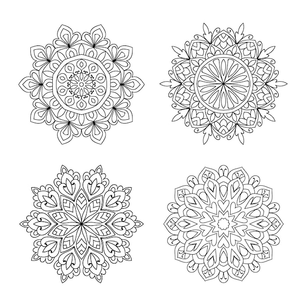 Hand drawn decorative mandala collection