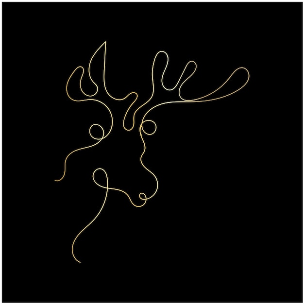 Hand drawn deer outline