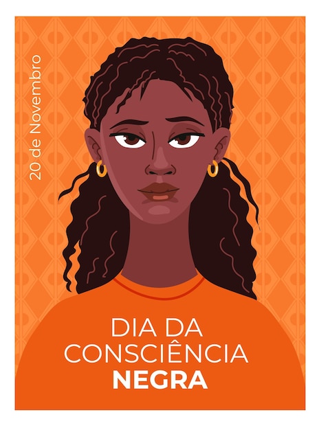 Hand drawn dia da consciencia negra