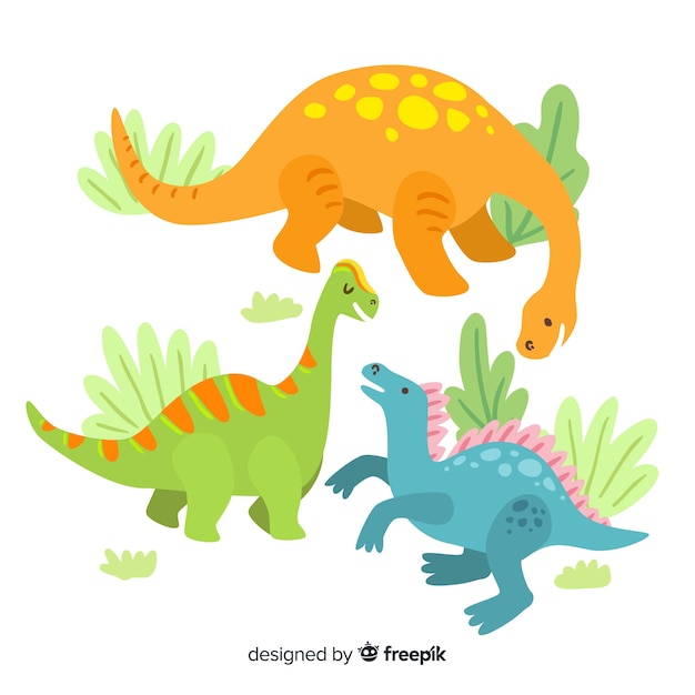 Hand drawn dinosaur collection