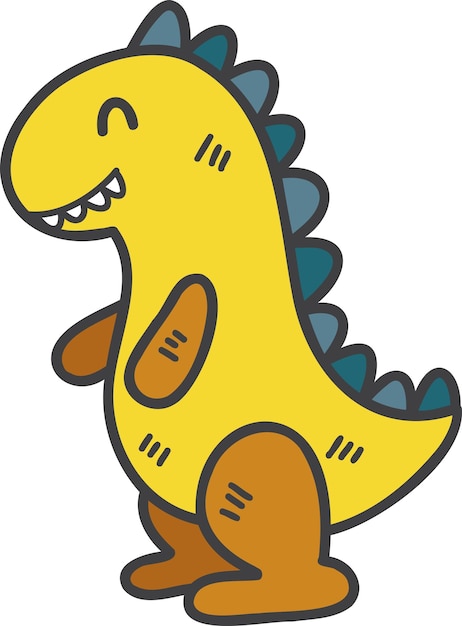 Hand Drawn dinosaur dolls for kids illustration