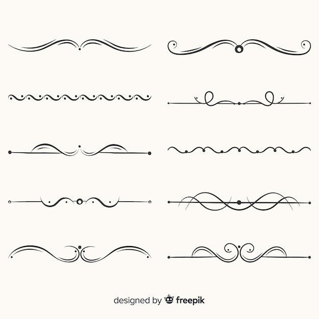 Vector hand drawn divider collection