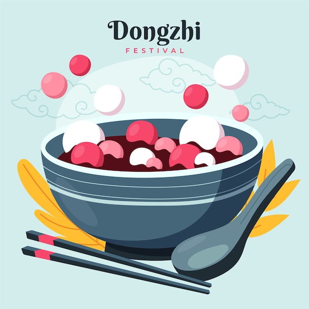 Hand drawn dongzhi festival illustration