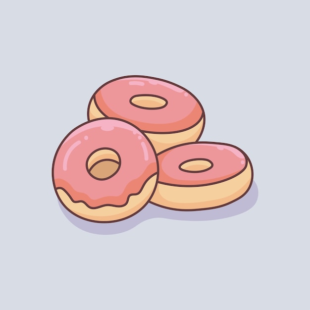 Hand Drawn Donuts Cake Illustration