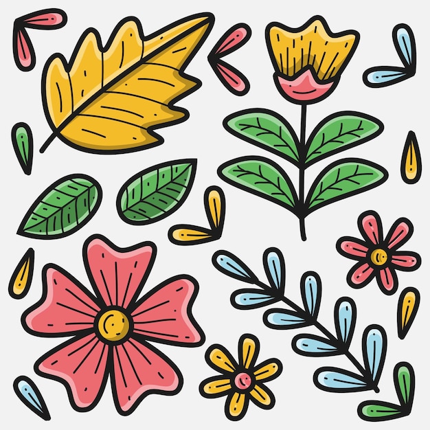 hand drawn doodle floral  illustration