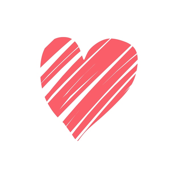 Hand drawn doodle heart. Vector illustration of love symbol