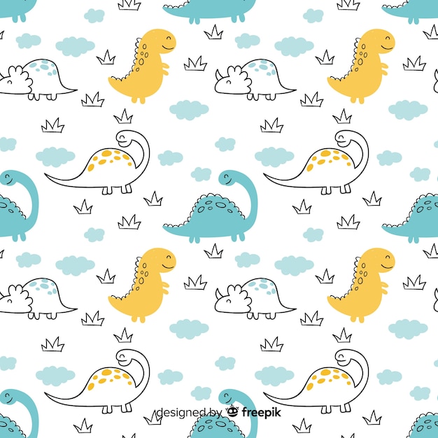 Hand drawn doodle seamless pattern