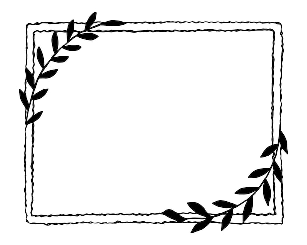 Hand drawn doodle style frame