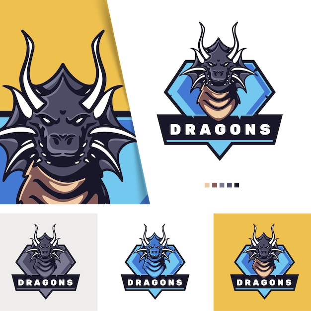 Hand drawn dragon logo