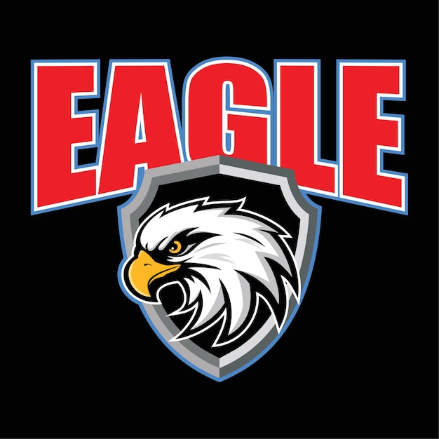 Hand drawn of Eagle head  Eagle mascot for tshirt  Sport wear logo emblem graphic athletic app