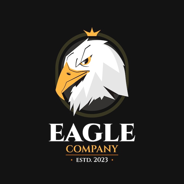 Hand drawn eagle logo template