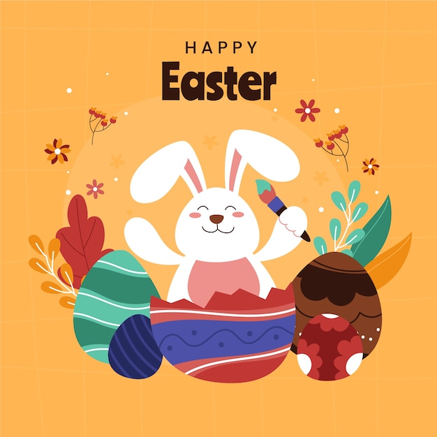 Hand drawn easter illustration