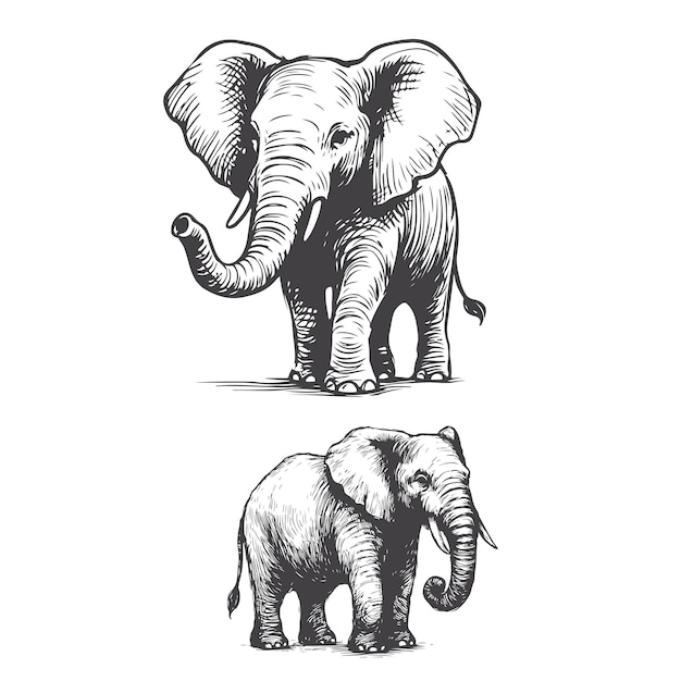 Hand Drawn Elephant Illustration