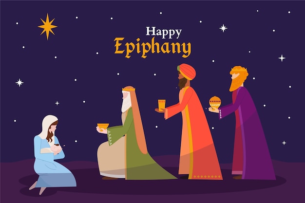 Hand drawn epiphany day