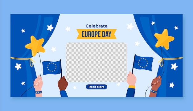 Hand drawn europe banner design