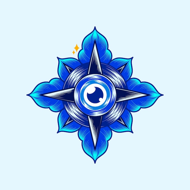 Hand drawn evil eye icon