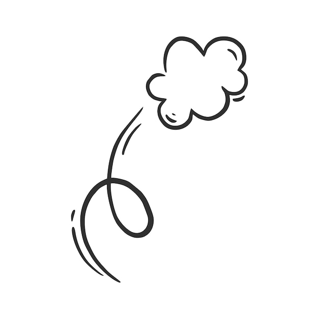 Hand drawn explosion cloud splash smoke element Comic doodle sketch style Splash cloud icon Isolated vector illustration