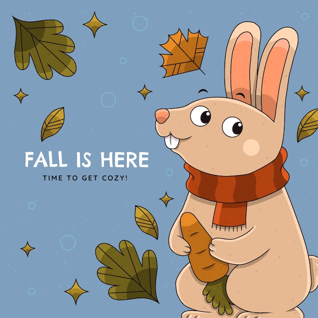 Hand drawn fall season illustration