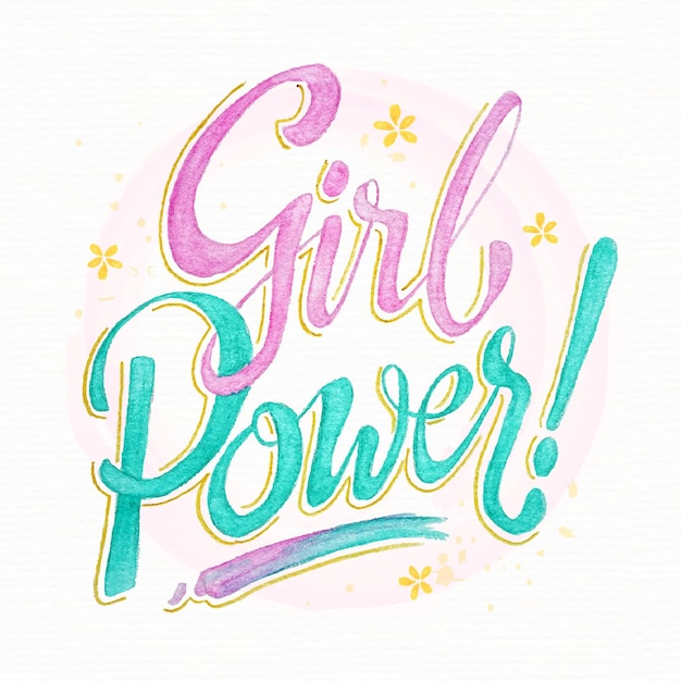 Hand drawn feminist lettering