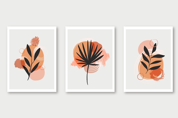 Hand drawn flat design boho wall art