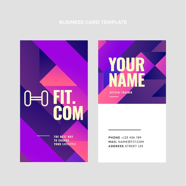 Hand drawn flat design business card