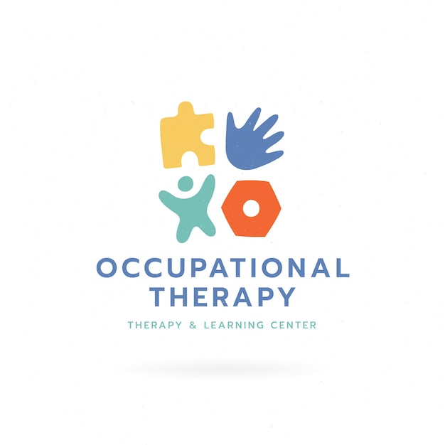 Hand drawn flat design occupational therapy logo