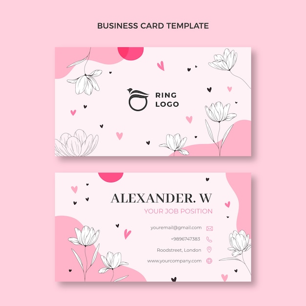 Hand drawn flat design wedding planner design template