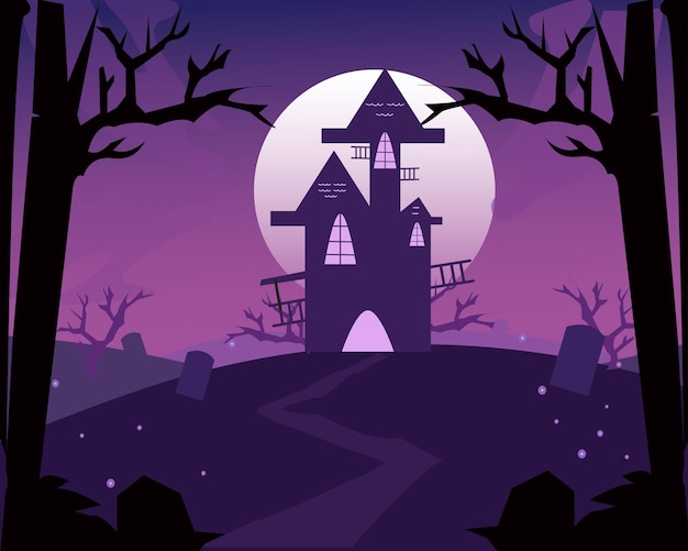 Hand Drawn Flat Halloween Background