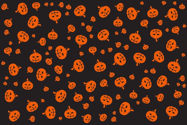 Hand drawn flat Halloween pattern design