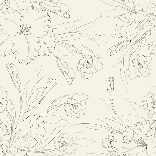 Hand drawn floral background