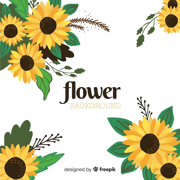 Hand drawn floral background