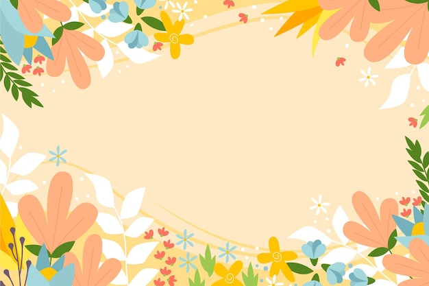 Hand drawn floral background