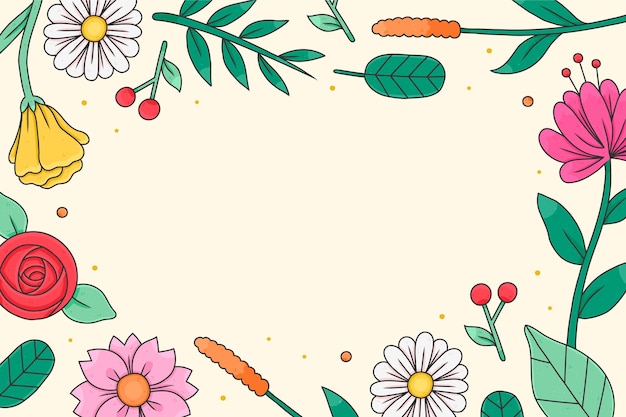 Hand drawn floral background