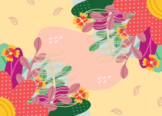 Hand drawn floral background