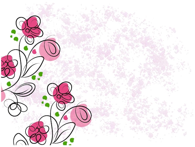 Hand drawn floral background