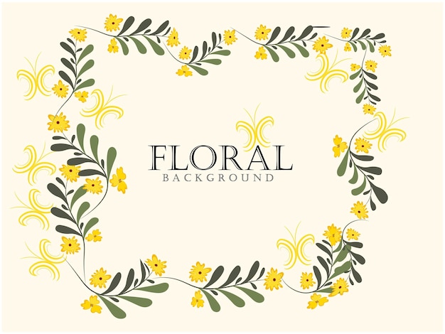 Hand drawn floral background