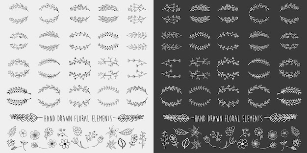 Hand Drawn Floral Elements