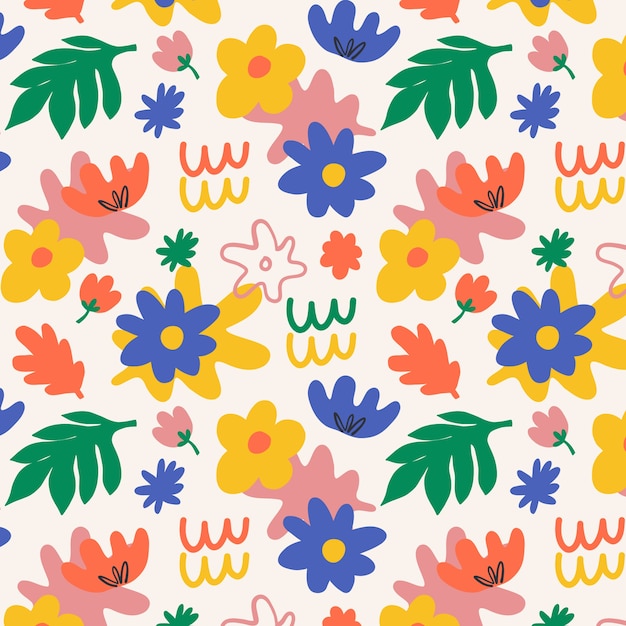 Hand drawn floral pattern design