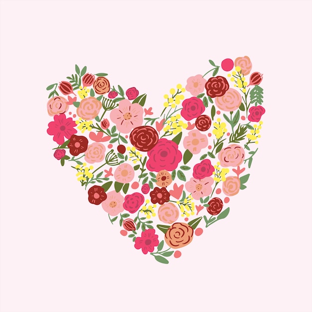 Hand drawn floral vector background