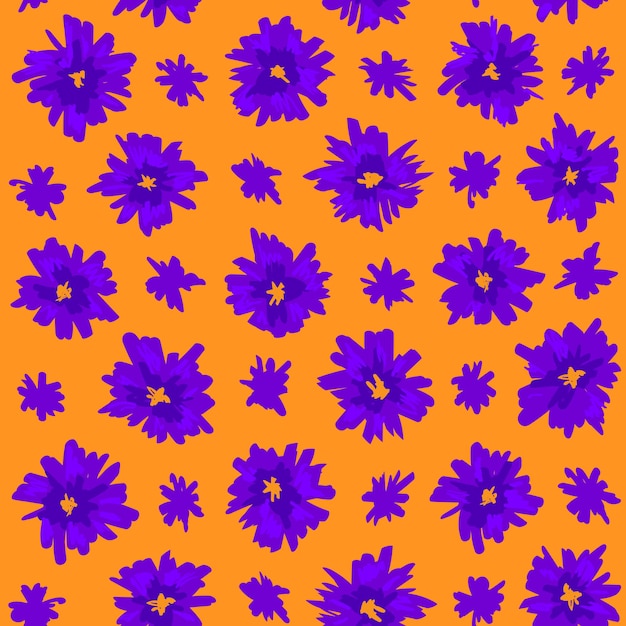 Hand Drawn Flower Seamless Pattern