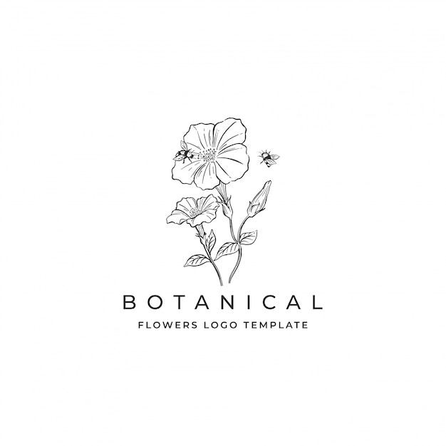 Hand Drawn Flowers logo