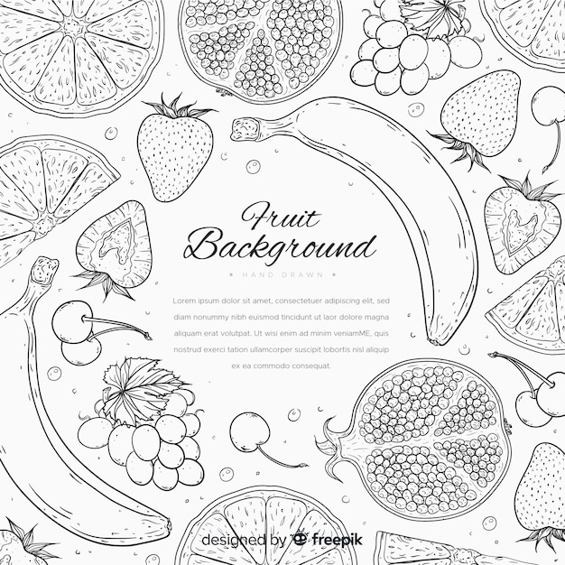 Hand drawn food background