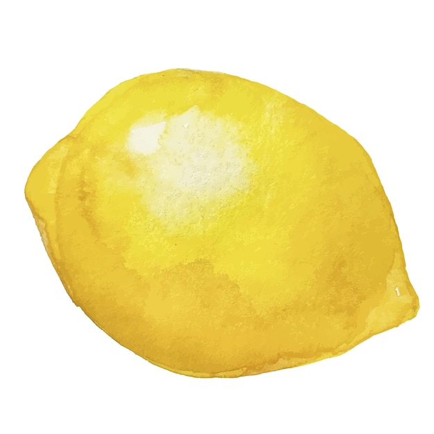 Hand drawn fool lemon element watercolor clipart