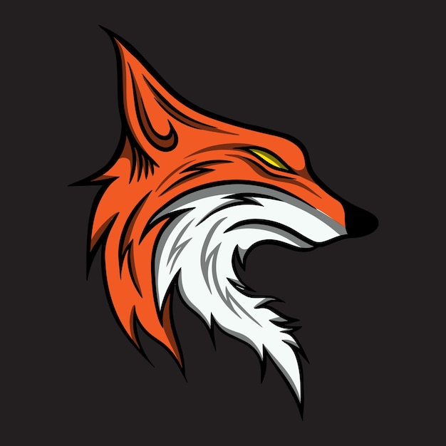 Hand Drawn Fox Head premium Illustration