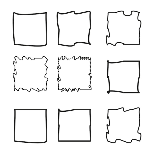 Hand drawn frames Vector illustration EPS 10 Stock image