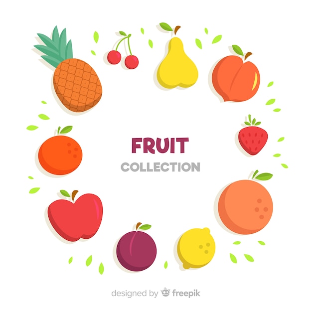 Hand drawn fruit collection