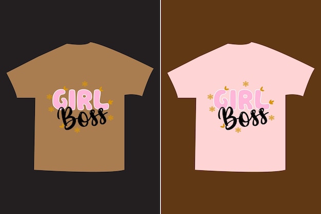 hand drawn girl boss lettering