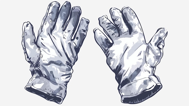 Hand Drawn Gloves Vector Illustration