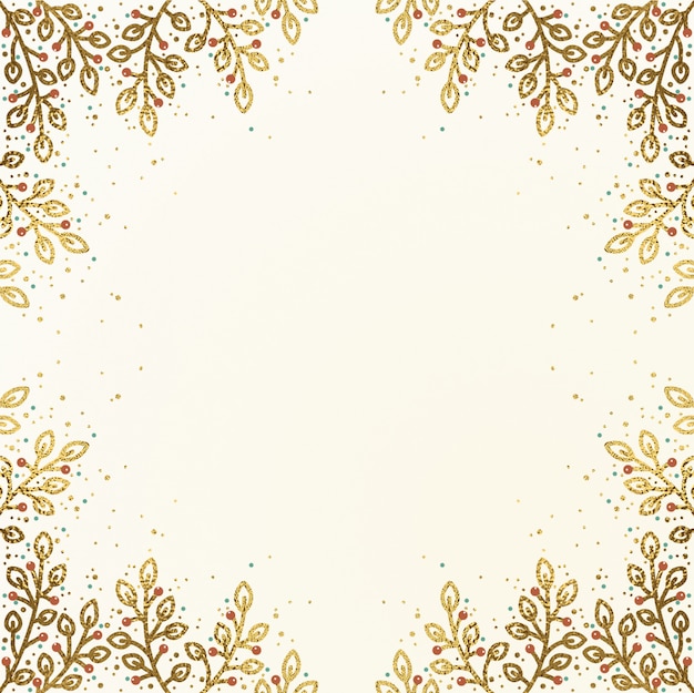 Hand Drawn Gold Christmas Background